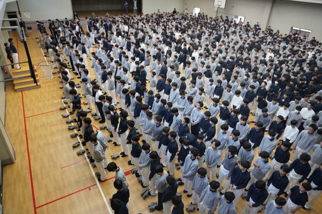 ３学期の授業の始まり（マラソン大会に向けて）