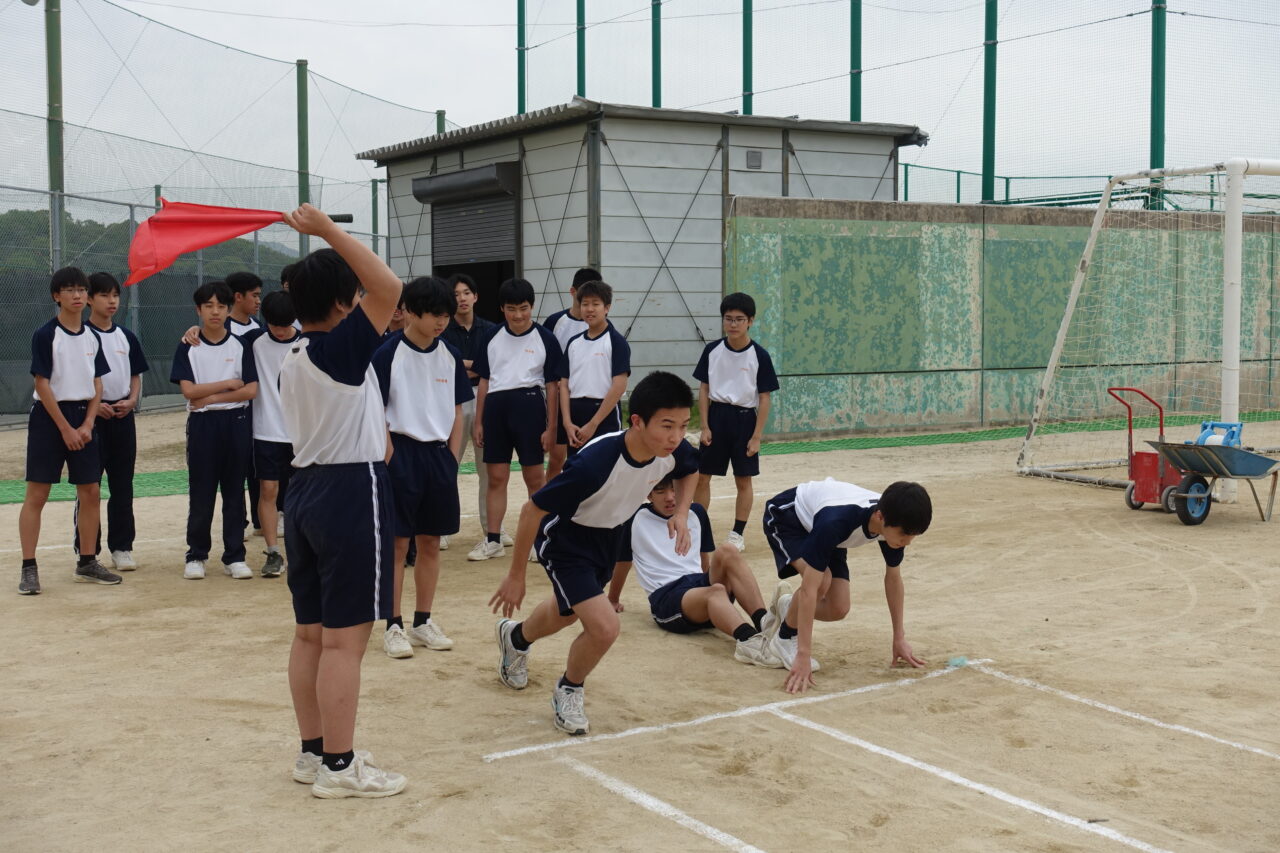 中３　体育５０メートル走