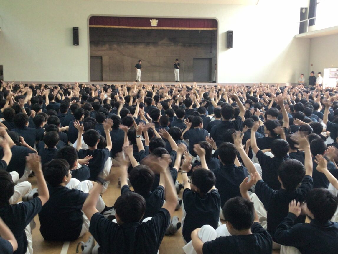 全校朝礼　文化祭に向けて